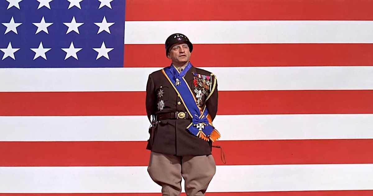 George C Scott in the movie Patton
