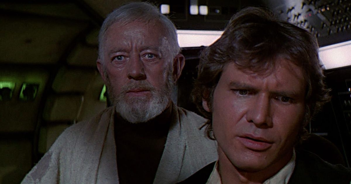 Obi Wan e Han Solo em Guerra nas Estrelas