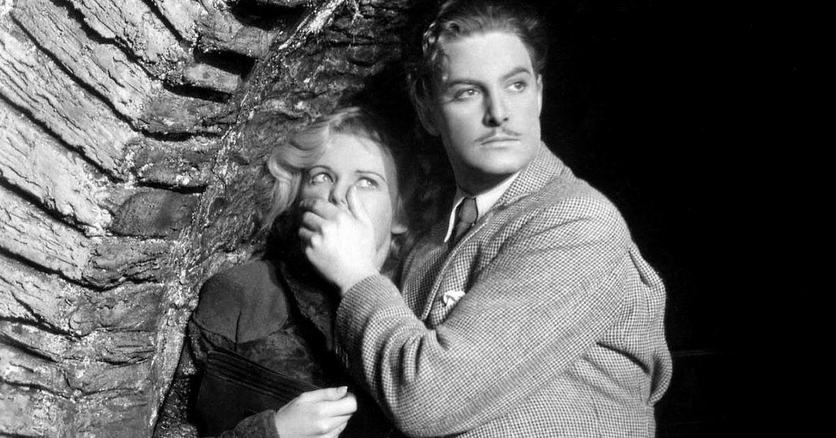 Robert Donat and Madeleine Carroll in The 39 Steps