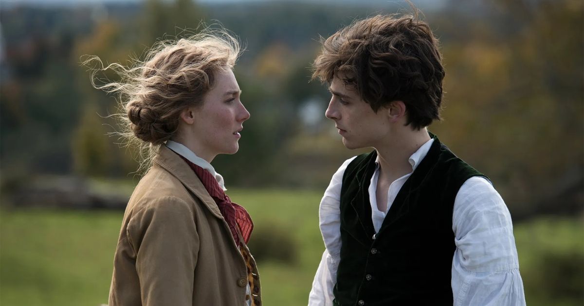 Timothee Chalamet and his co-star in Little Women