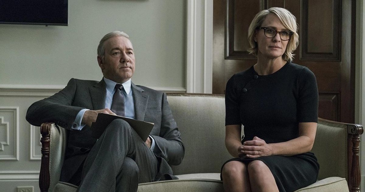 Dois atores em House of Cards da Netflix