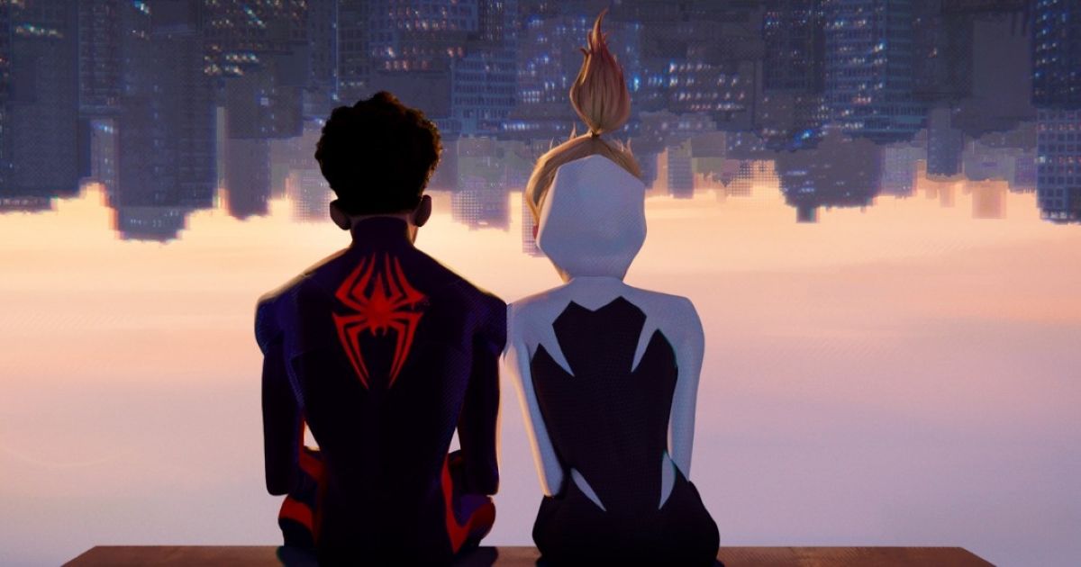 Across the Spiderverse Gwen Stacy and Miles Morales