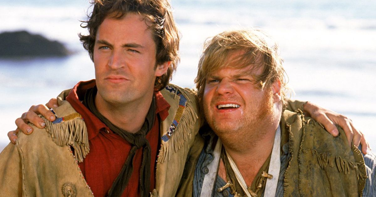 Chris Farley and Matthew Perry in Almost Heroes