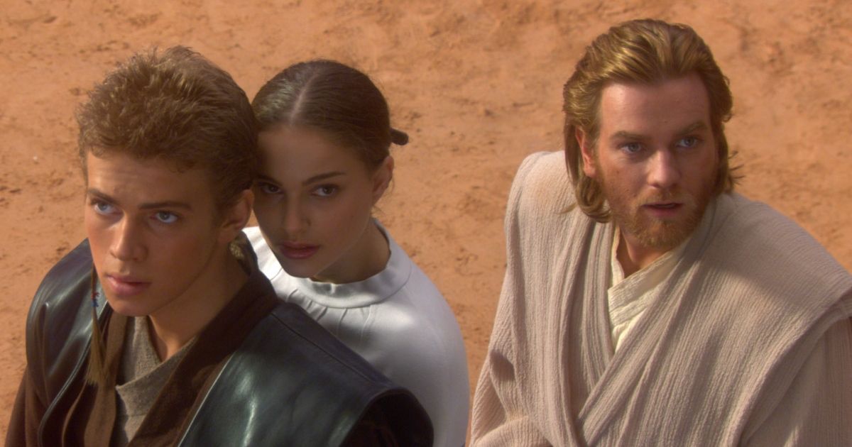 Anakin Skywalker with Padmé Amidala and Obi-Wan Kenobi