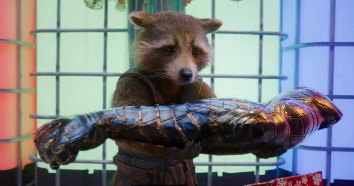 Buckys Arm guardians of the galaxy rocket raccoon holiday special