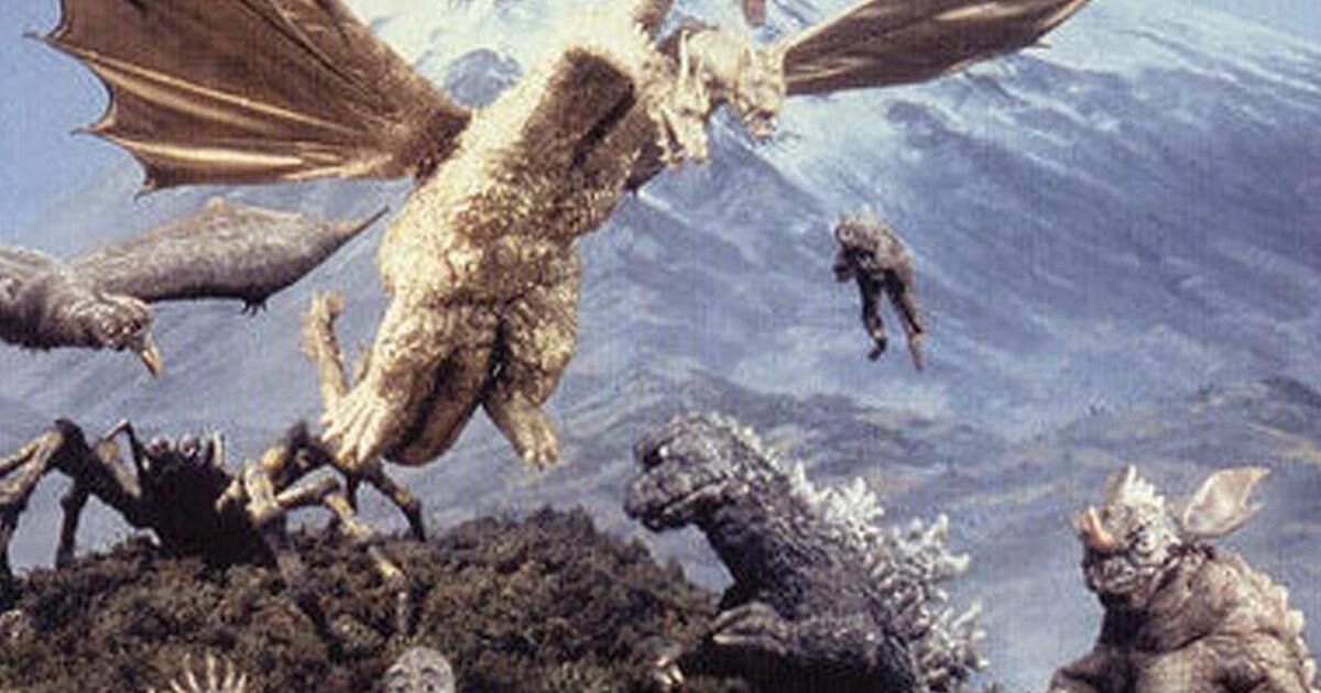 Multiple kaiju in Destroy All Monsters