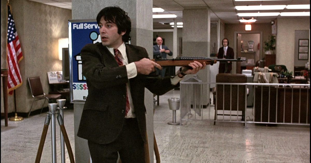 Al Pacino as a bank robber in Dog Day Afternoon