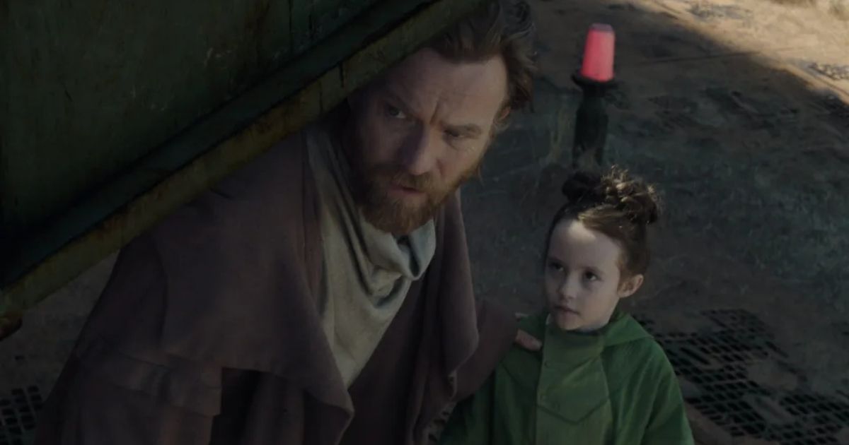Ewan McGregor and Vivien Lyra Blair as Obi-Wan Kenobi and Princess Leia