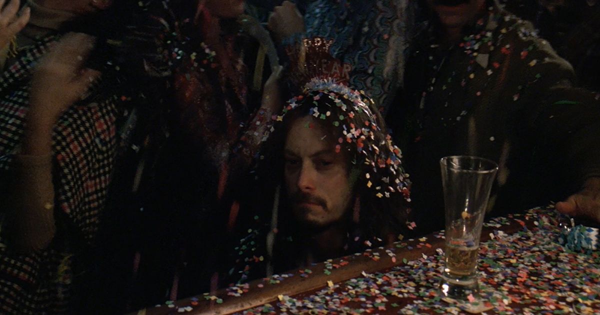 Gary Sinise as a depressed Lt. Dan at the New Year's Party in Forrest Gump