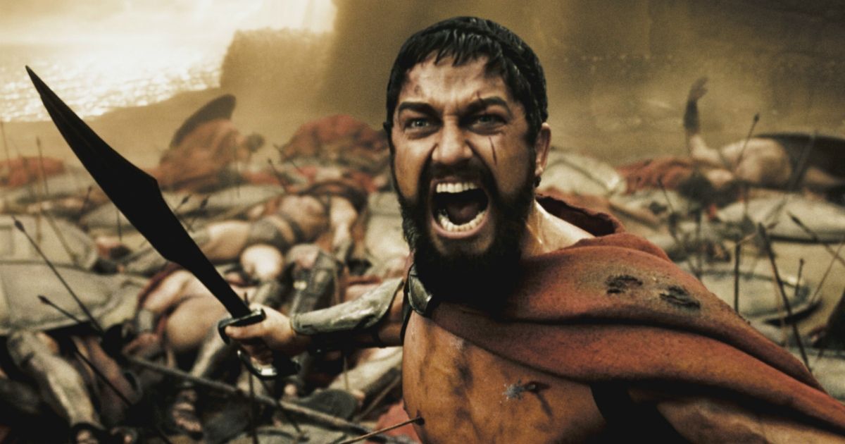 Gerard Butler as King Leonidas in Zack Snyder's 300