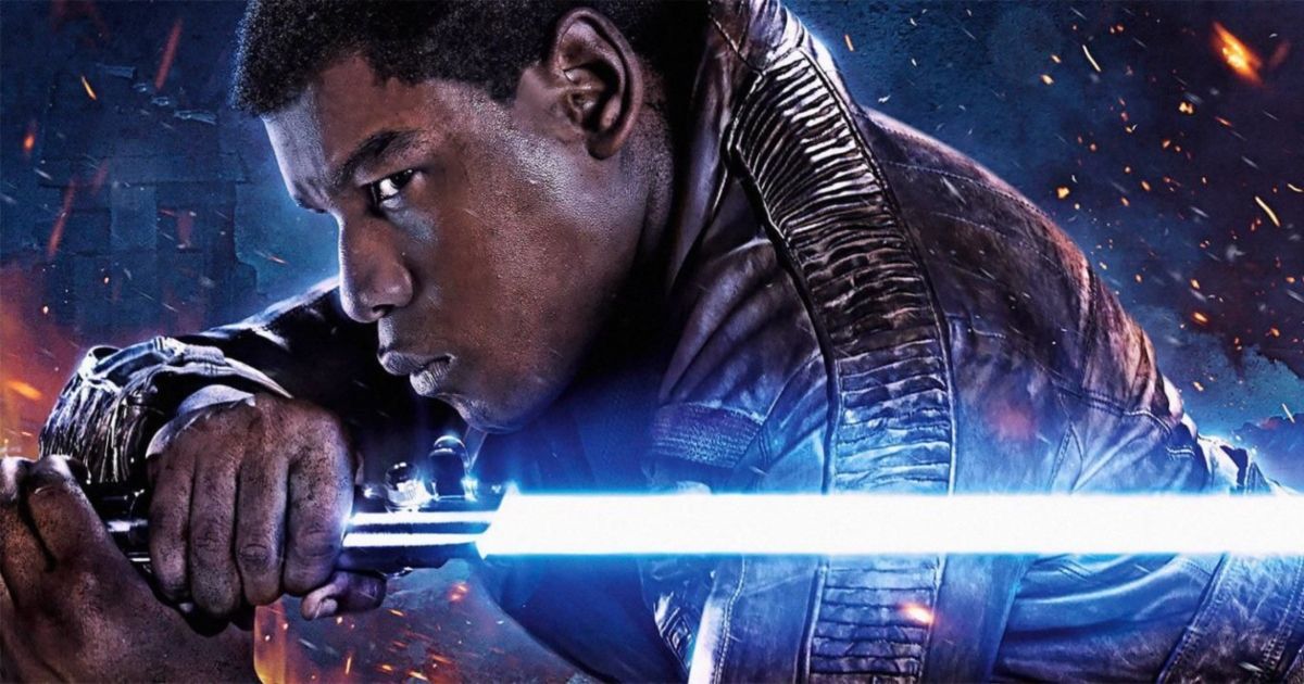 John Boyega as Finn in promotional material for Star Wars: The Force Awakens