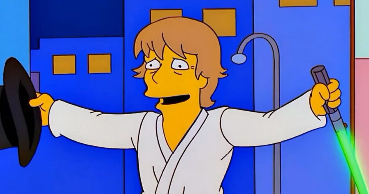 Mark hamill as Luke Skywalker in The Simpsons Star Wars parody