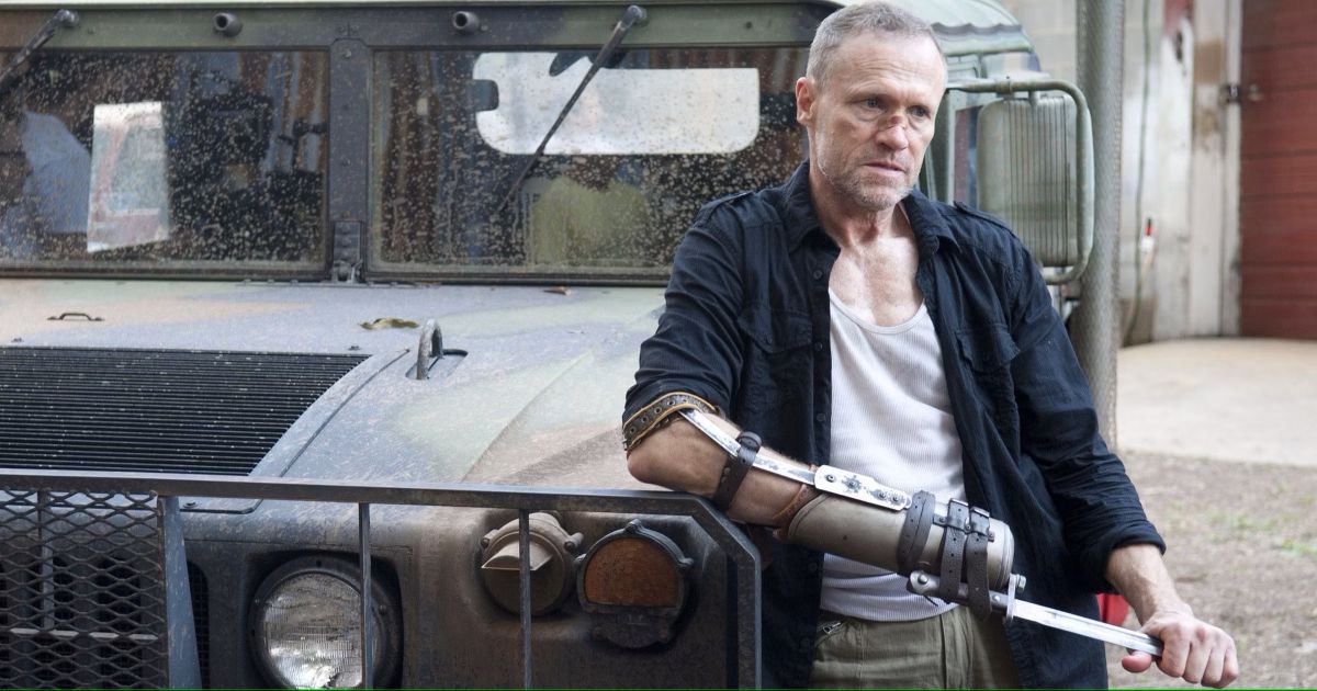 Michael Rooker as Merle in Walking Dead