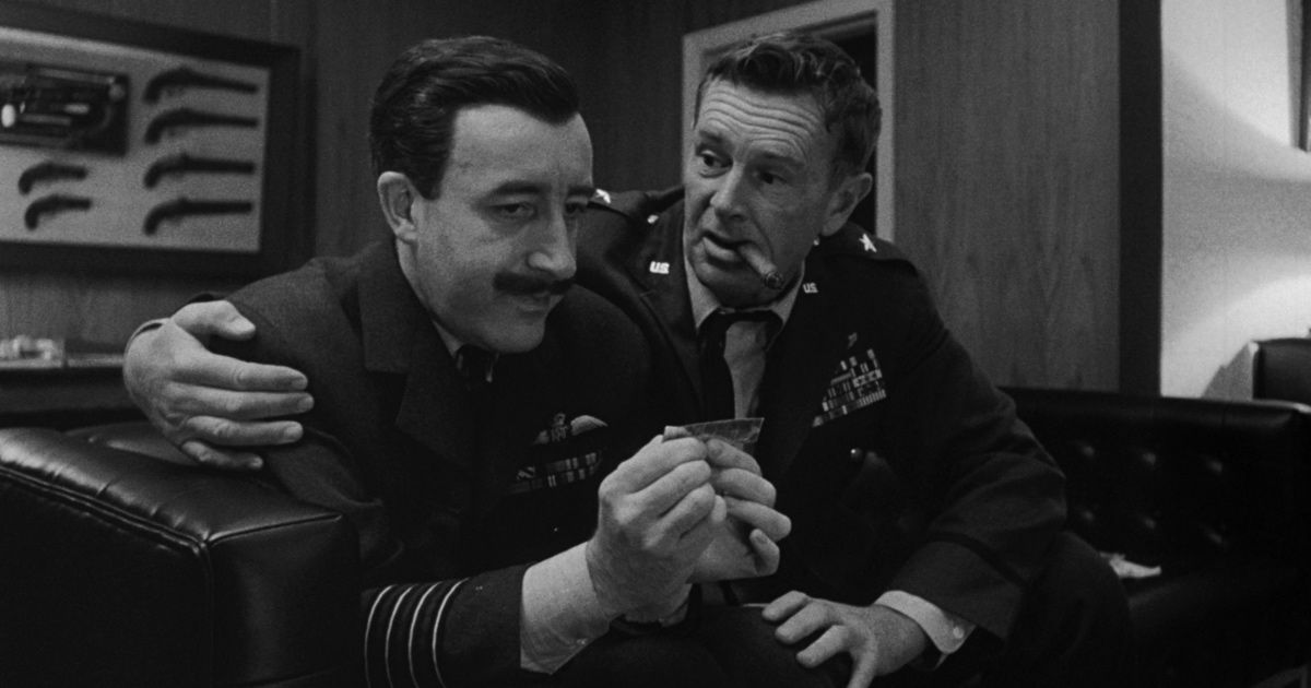 Peter Sellers as Lionel Mandrake in Dr. Strangelove