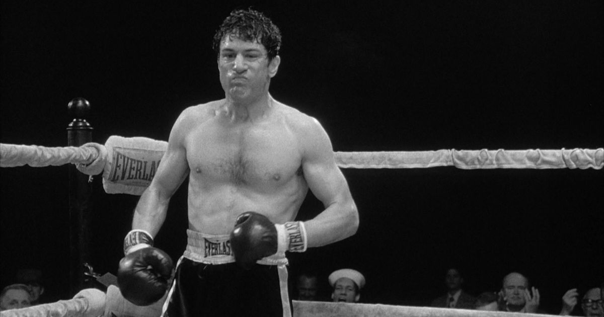 Robert DeNiro as Jake LaMotta in Raging Bull