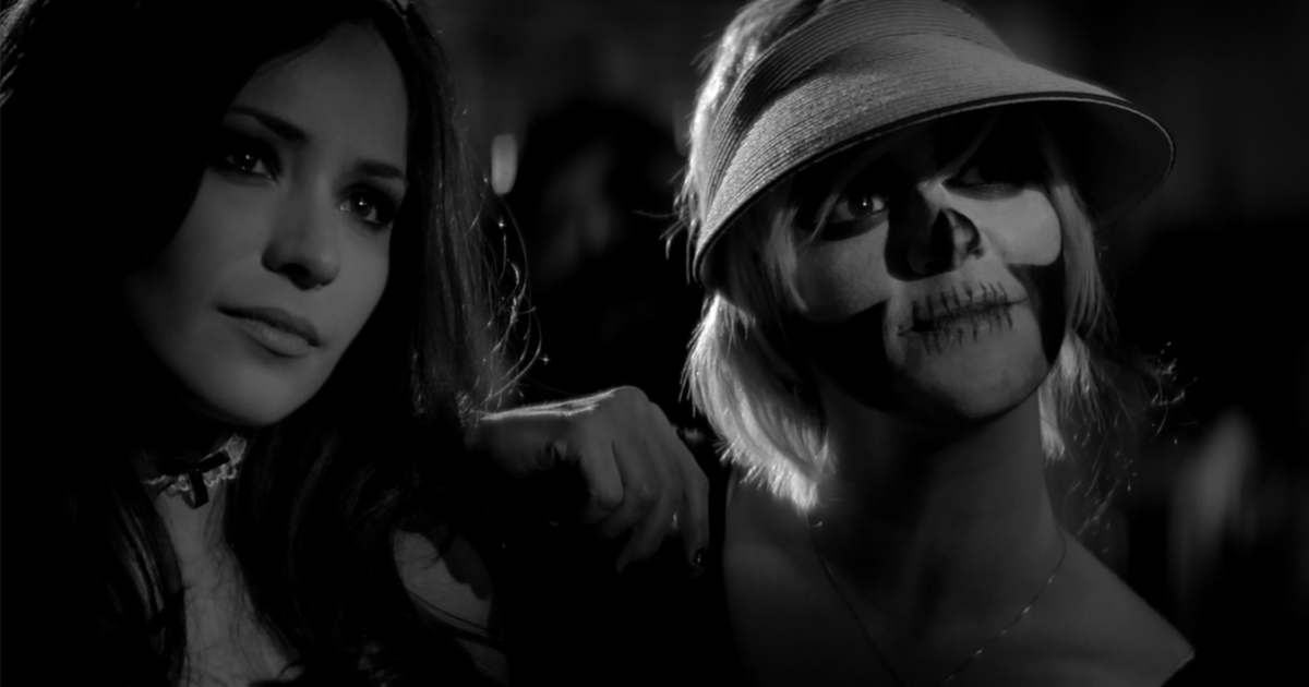 Rome Shadanloo as Shaydeh 'The Princess' and Ana Lily Amirpour as Skeleton Party Girl in A Girl Walks Home Alone at Night