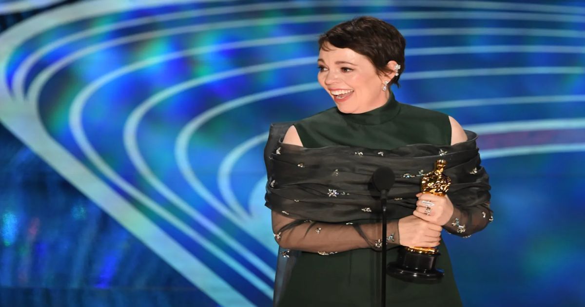 Olivia Colman with her Oscar for The Favourite