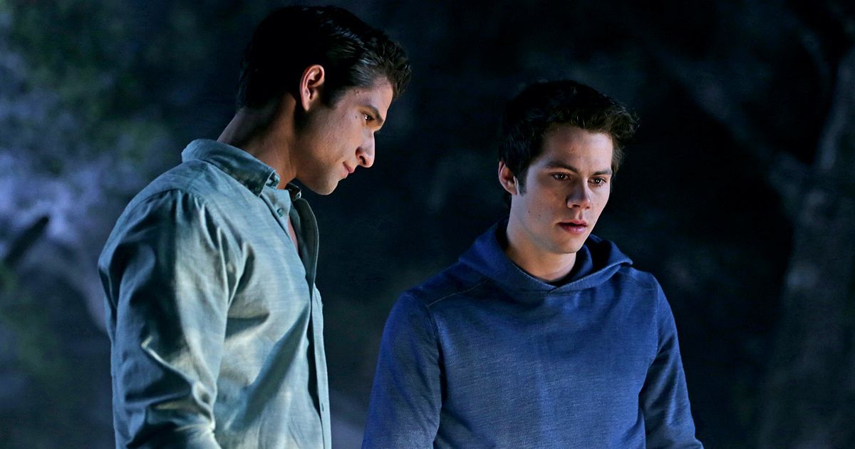 Tyler Posey dans le rôle de Scott et Dylan O'Brien dans le rôle de Stiles dans Teen Wolf.