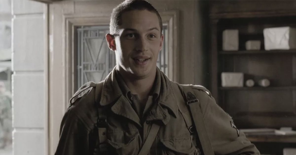 Tom Hardy as Private John Janovec in HBO's Band of Brothers