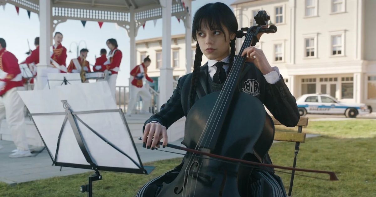 Jenna Ortega dans le rôle de mercredi Addams dans mercredi.