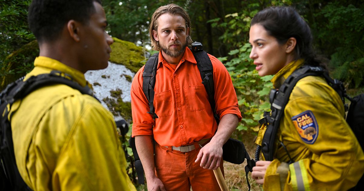still of Bode, Gabriella, and Jake in Fire Country