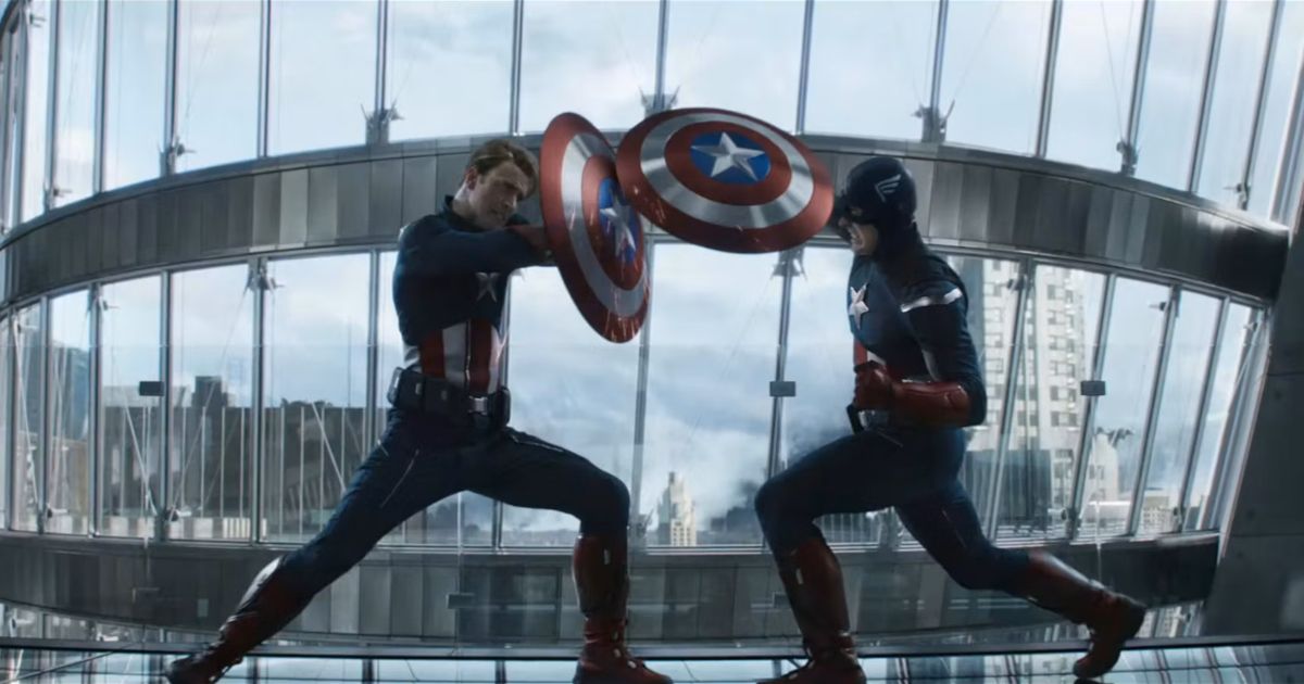 Captain America fights Captain America in Avengers Endgame
