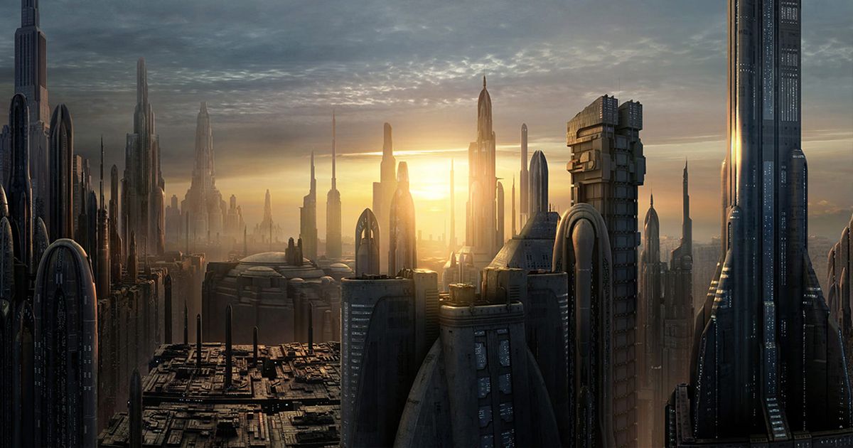 A view of Planet Coruscant from Star Wars