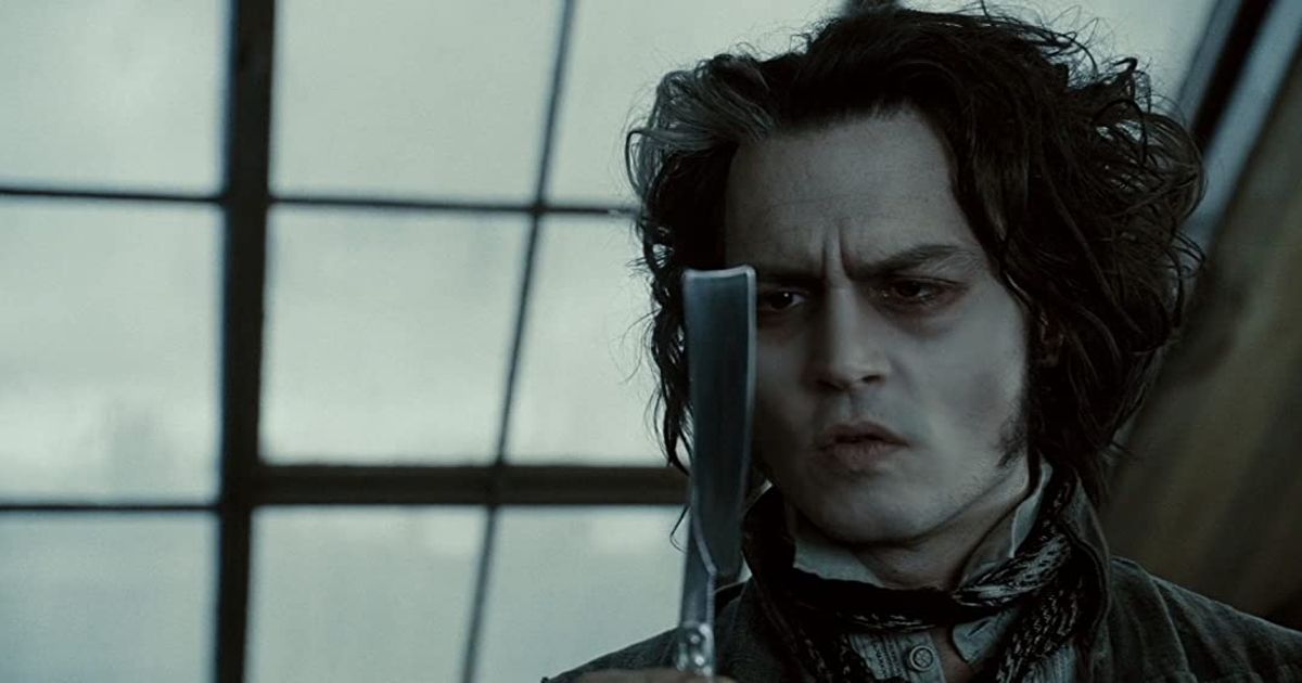 Johnny Depp as Sweeney in Sweeney Todd