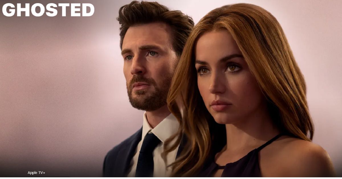 First poster for 'GHOSTED', starring Chris Evans and Ana de Armas. The film  releases on April 21 on Apple TV+ : r/movies