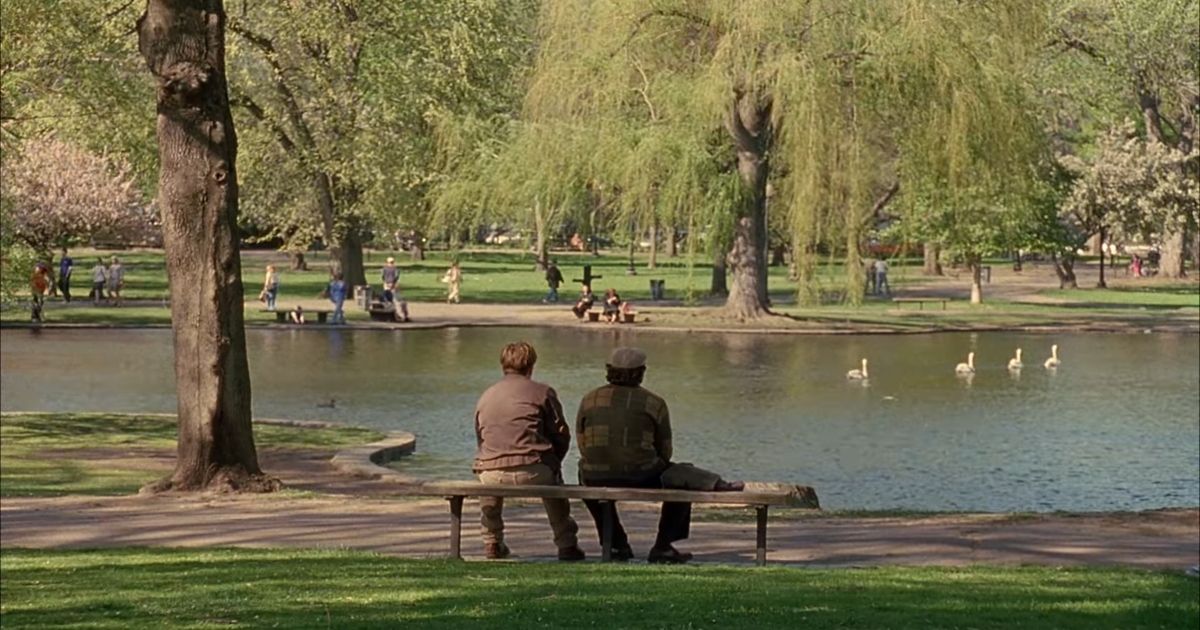 Good Will Hunting 1997 public garden bench boston, ma