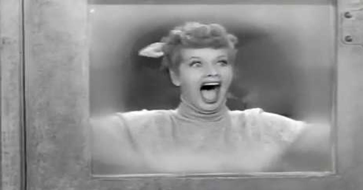 Lucille Ball freezing in I Love Lucy