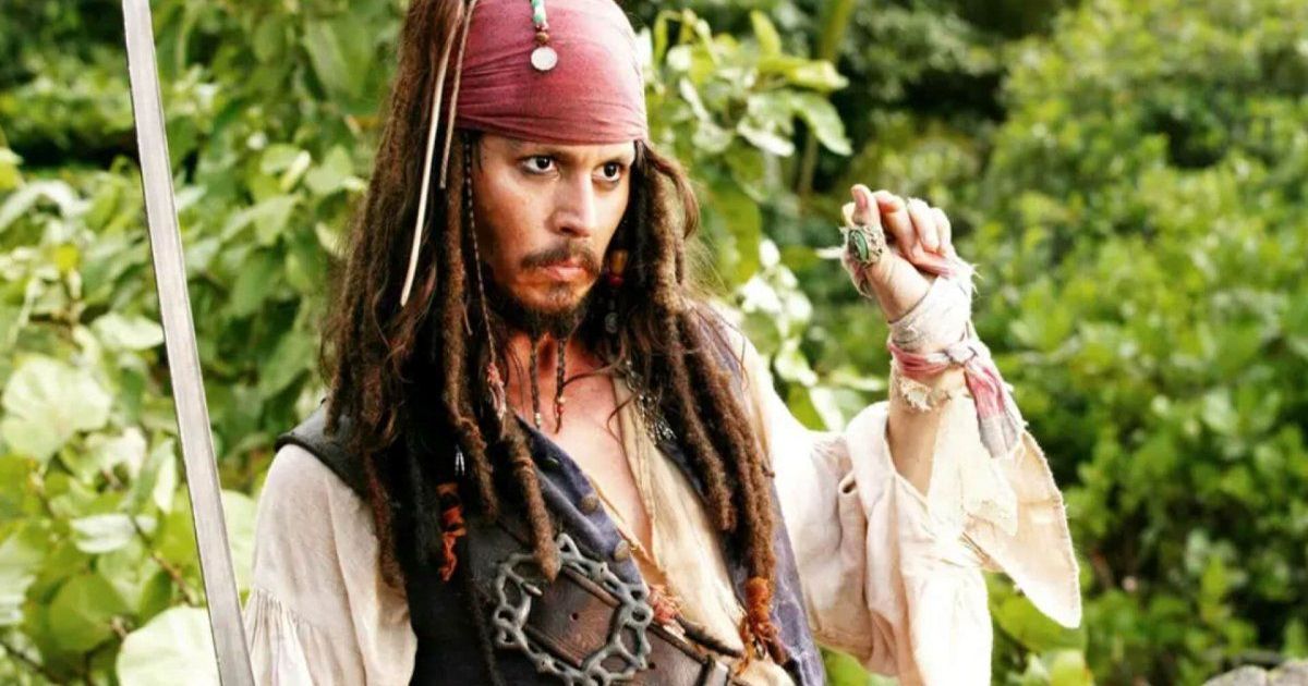 Johnny Depp as Jack Sparrow in Pirates of the Caribbean