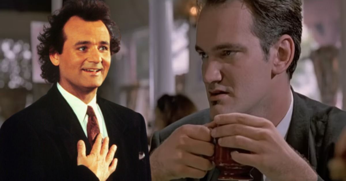 Quentin Tarantino - Reservoir Dogs (1992) looking at Bill Murray in Scrooged