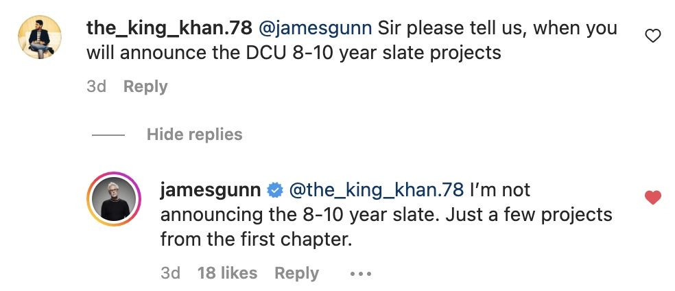 James Gunn Dc Universe Slate