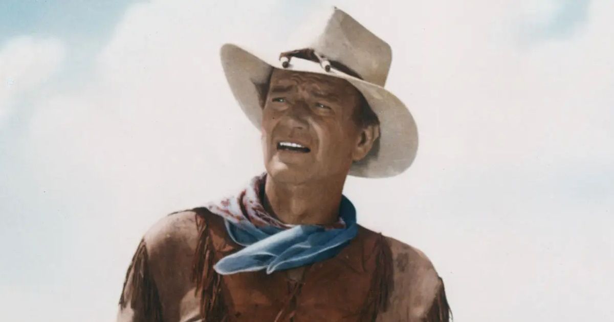 John Wayne in western gear from the movie Hondo