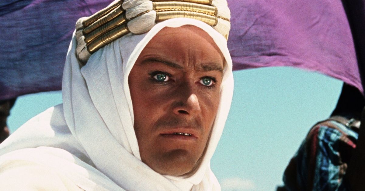 Peter O'Toole em uma cena de Lawrence da Arábia