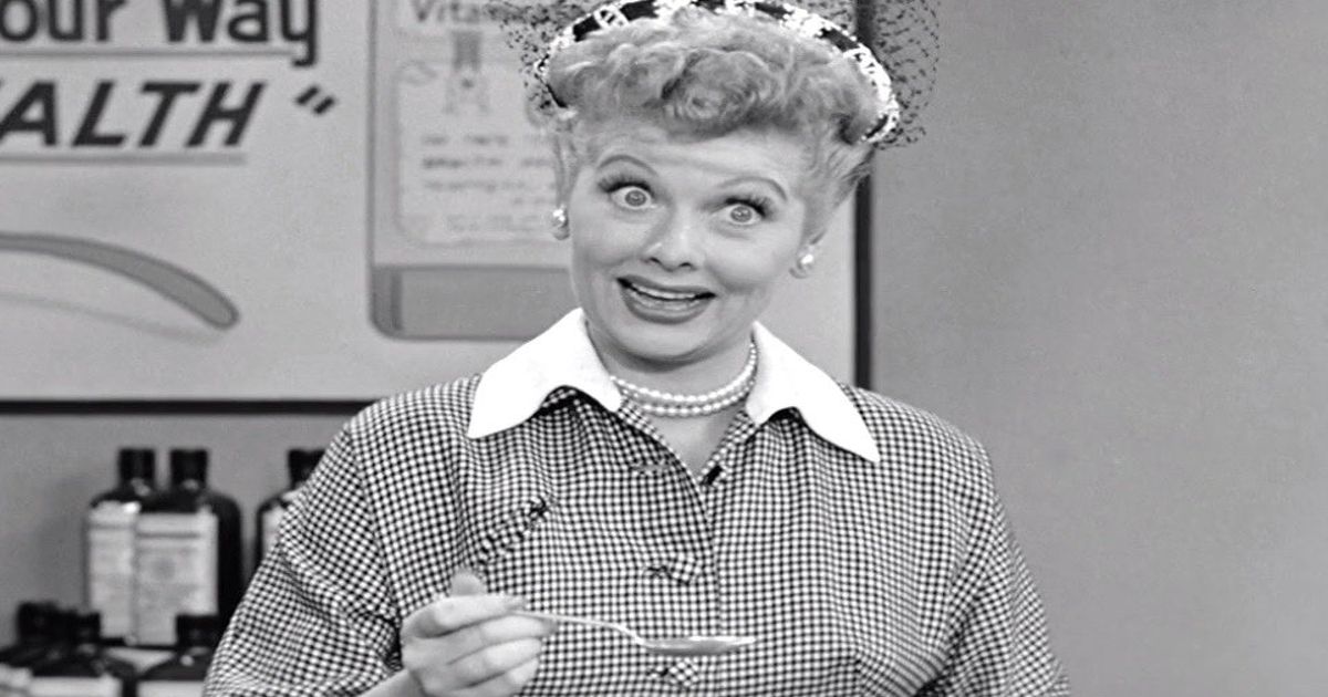 Lucille Ball selling in I Love Lucy