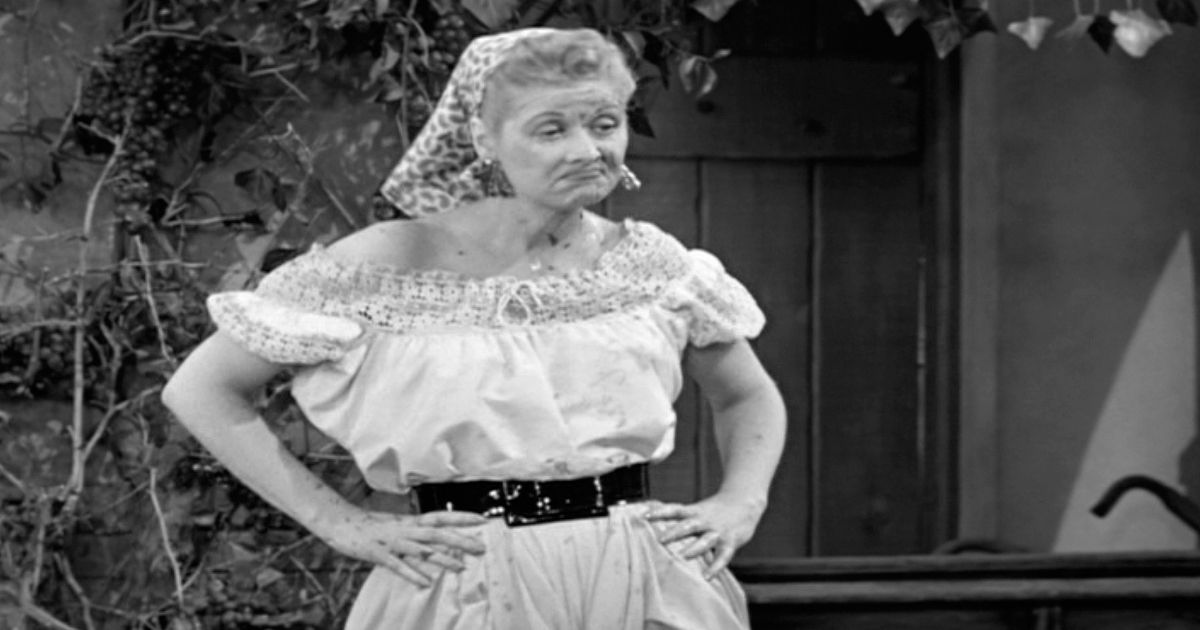 Lucille Ball working in I Love Lucy