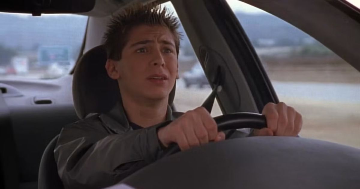 Reece driving a stolen car in Malcolm in the Middle