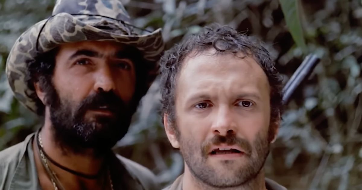 Salvatore Basile and Robert Kerman in Cannibal Holocaust