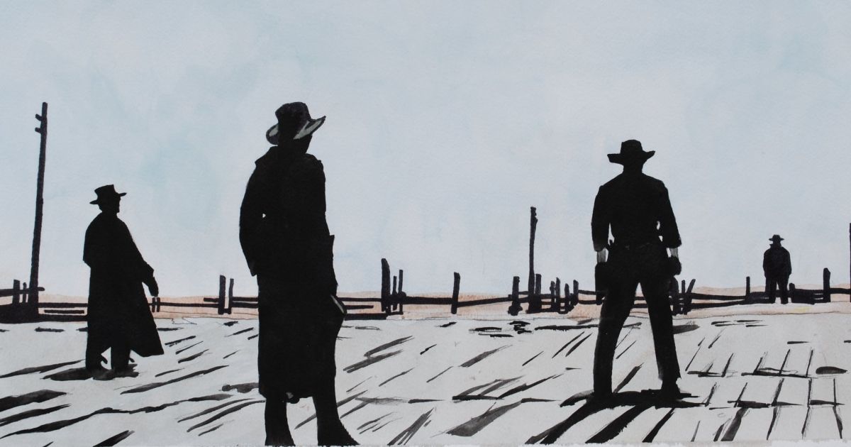 Silhouette of Once Upon a Time in the West movie