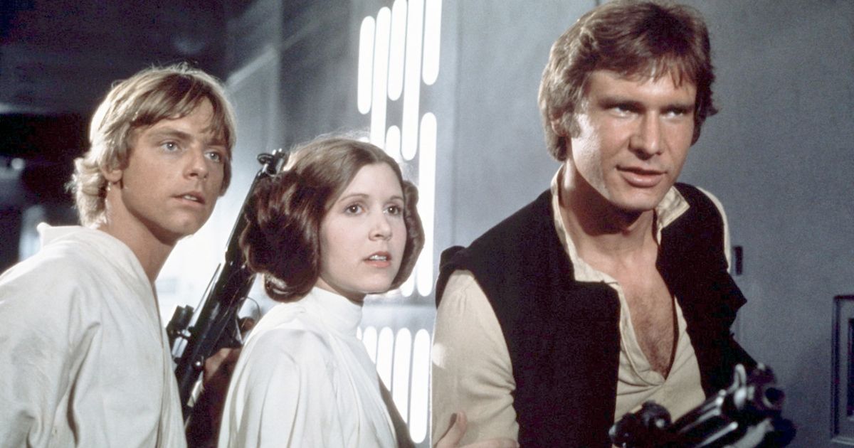 Han Solo, Luke, and Leia in the cast of Star Wars movie