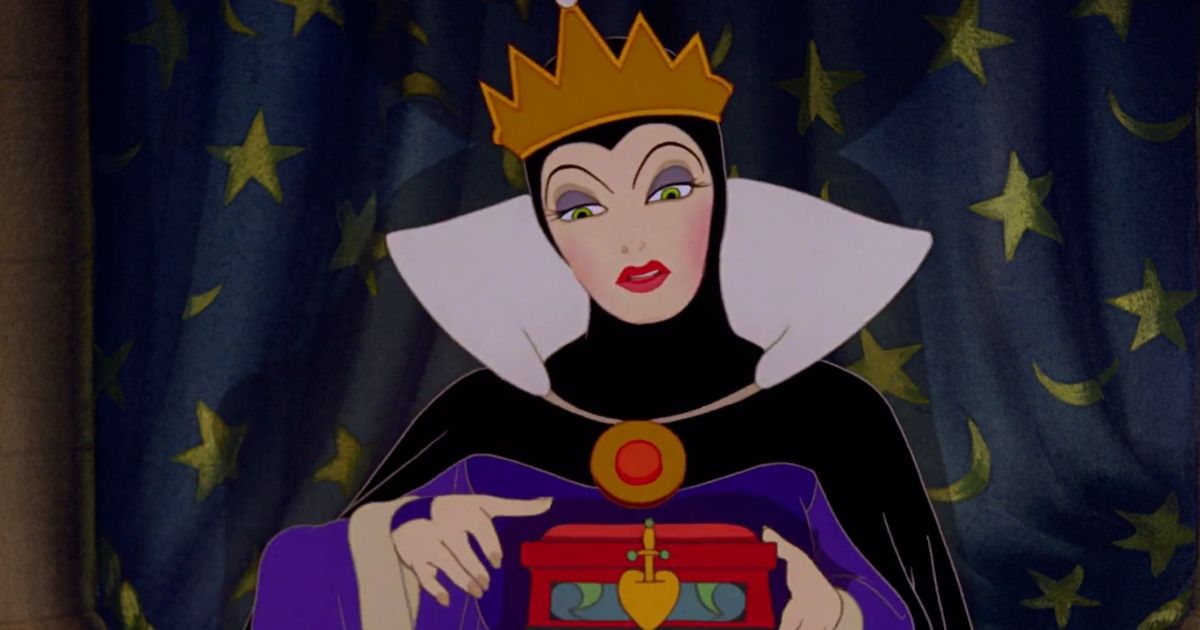 The Evil Queen in a scene from Snow White and the Seven Dwarfs