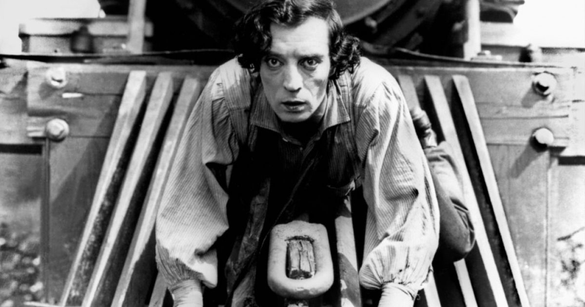 Buster Keaton in a scene from The General