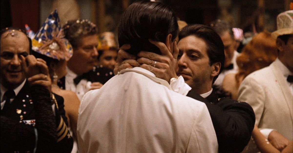The Kiss of Death during the New Year's Eve scene in The Godfather Part II