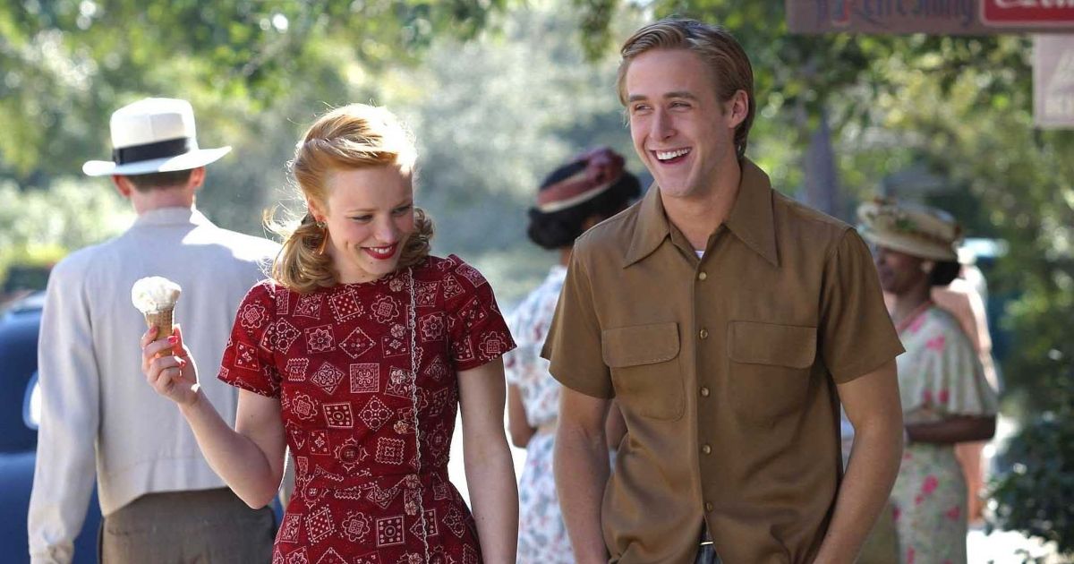 Ryan Gosling and Rachel McAdams in The Notebook.