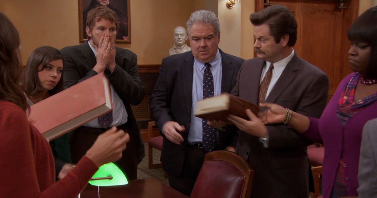 Pawnee Parks Department in "The Trial of Leslie Knope"