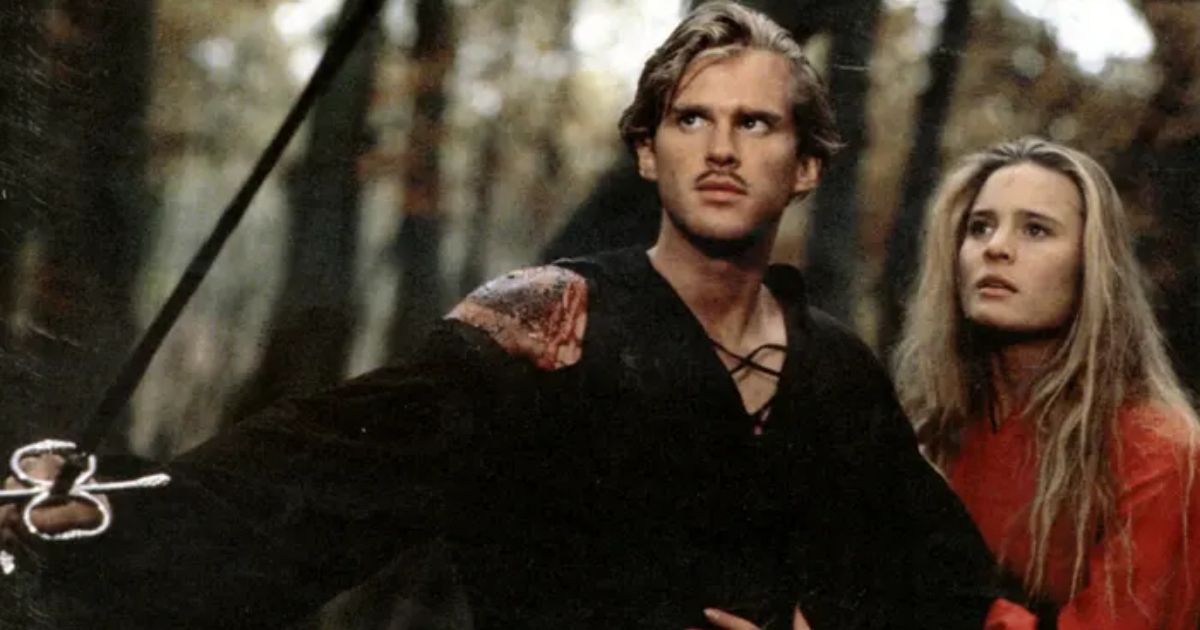 Westley protecting Buttercup in The Princess Bride