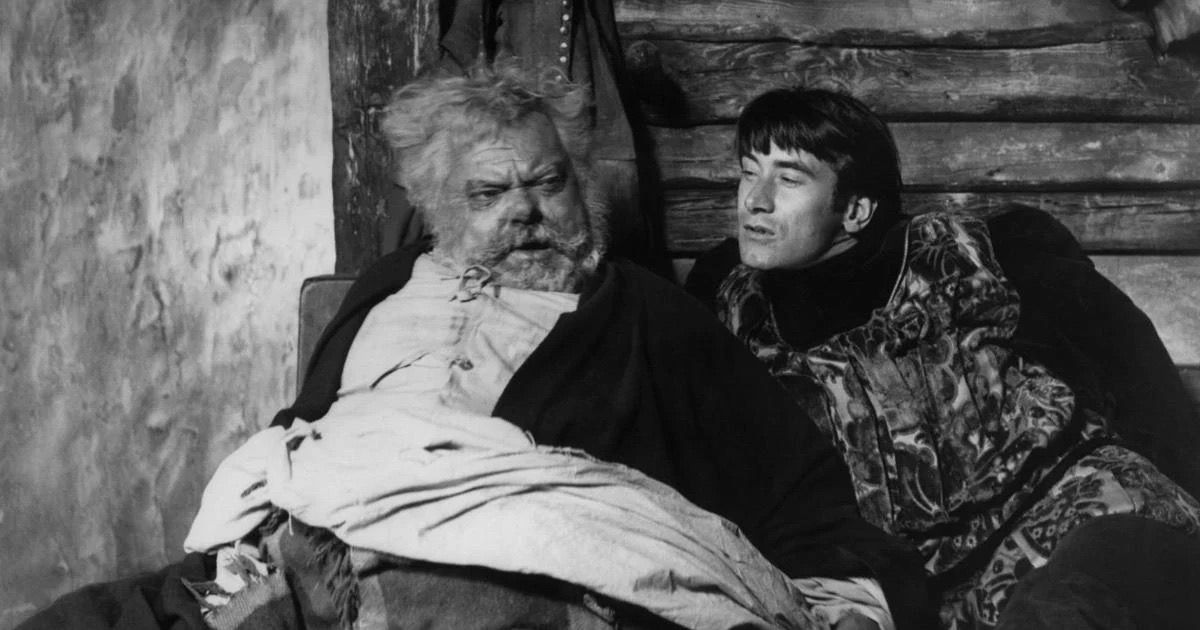 Orson Welles and costar in Chimes at Midnight