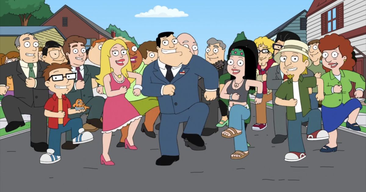 american dad ensemble cast marching musical
